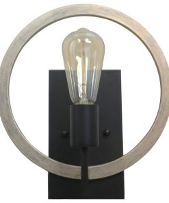 Yosemite One Light Sconce With Black And Brown Finish 170001125