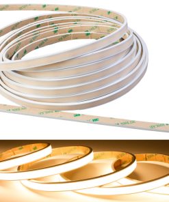 12v Waterproof COB LED Strip light with power supply, 3000k