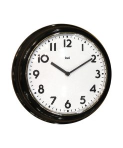 12.45" School Wall Clock Black, Black