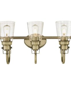 Westinghouse 6334000 Ashton 3 Light 24"W Bathroom Vanity Light - Antique Brass