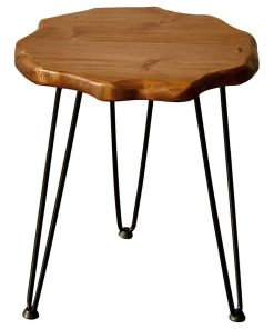 Welland Natural Edge Side Table with Hairpin Legs