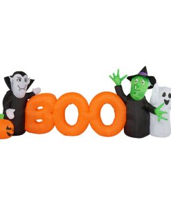 10' Inflatable Boo Sign With Lights