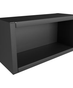 Wood Wall Mounted Storage Shelves for Bathroom, Black