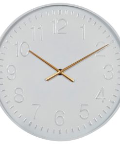 White Metal Contemporary Wall Clock 24" x 2" x 24"