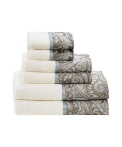 100% Cotton 6 Piece Jacquard Towel Set, MP73-5310