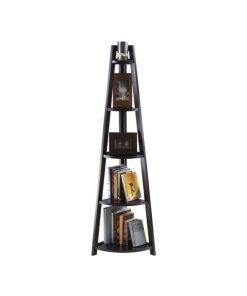 Winsome Adam 5-Tier A-Frame Corner Book Shelf in Black