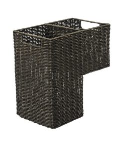 Wicker Step Basket, Dark Brown