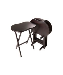 Winsome Wood Skippy 5Pc Tv Table Set, Peanut Top