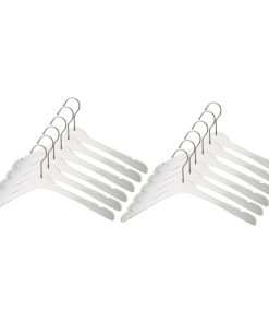 YBM Home Quality Acrylic clear Hangers, 4100-01, Silver, 12
