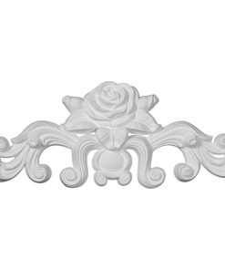 13 3/4"Wx5 1/2"Hx1"P Nadia Decorative Rose Center With Scrolls Onlay, 4-Pack