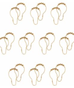 120 All Brass Shower Curtain Hooks Ring Roller Ball |