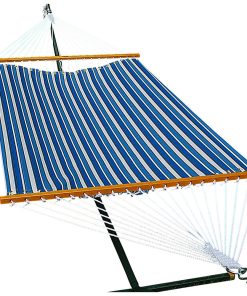 11' Fabric Hammock, Palm Stripe Blue