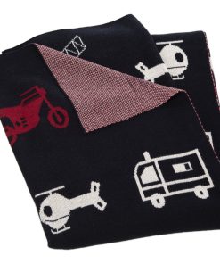 Wesley Throw - Navy, Red