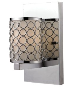 Z-Lite Synergy 1-Light Chrome With Matte Opal Glass Wall Sconce