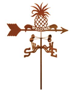 Welcome Pineapple Weathervane With Deck Mount