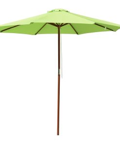 Yescom 9ft Wooden Patio Umbrella 8 Ribs Outdoor Garden Parasol Sunshade