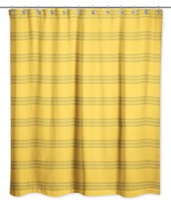 Yellow Stripes Shower Curtain
