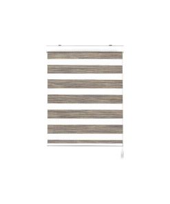 Zebra Horizontal Dual Shade - Woodlook Ashtree, W52x H64