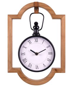 Wooden Frame Hanging Wall Clock