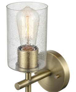 1 Light 4.75" Aged Brass Vanity Light