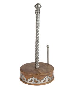 Wood/Metal Paper Towel Holder