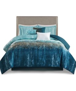 100% Polyester 7 pcs Comforter Set in Queen