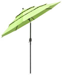 Yescom 10 Ft 3 Tier Patio Umbrella with Crank Handle Push to Tilt Aluminum Home