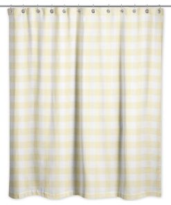 Yellow Buffalo Check 71x74 Shower Curtain
