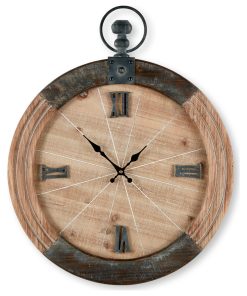Wood Pocket Watch Clock Wall Art
