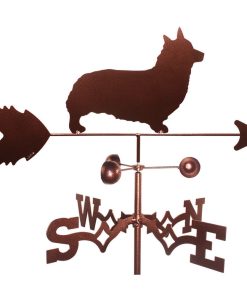 Welsh Pemborke Corgi Weathervane With Garden Mounting