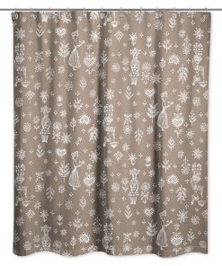 Whimsical Women in Brown Shower Curtain