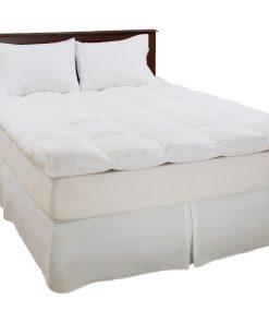 100% Duck Feather 4" Gusset Topper by Lavish Home, Full