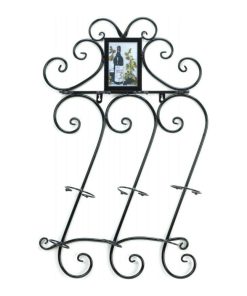 Wrought Iron Wine Wall Rack