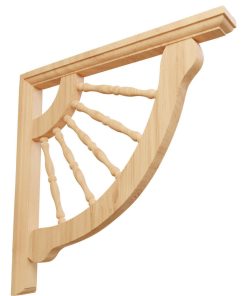 1 1/2"Wx12"Dx12"H Crendon Wagon Wheel Bracket, Red Oak, 4-Pack