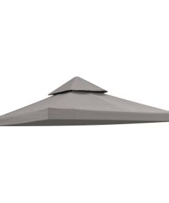 Yescom 8'x8' UV30+ Gazebo Canopy Replacement Top Cover Grey for Outdoor Garden