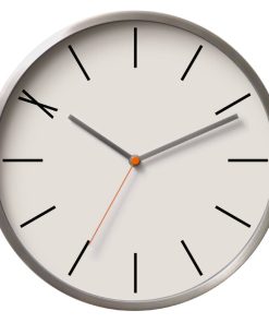 11" Aluminum Wall Clock Ten White