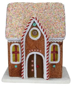 14.5" Gingerbread Kisses Christmas Gingerbread House