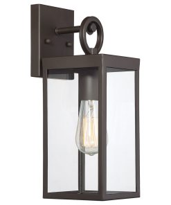 1-Light Exterior Wall Sconce, Bronze