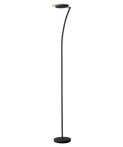 Wilhelm LED Torchiere Floor Lamp, Matte Black