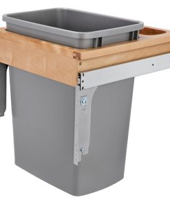 Wood Top Mount Pull Out Single Trash/Waste Container, 15", 35 qt./8.75 gal