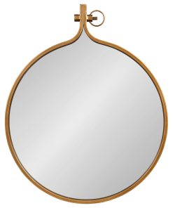 Yitro Round Wall Mirror, Gold