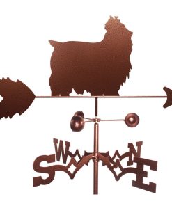Yorkshire Terrier Weathervane With Garden Mounting