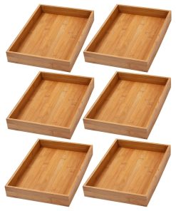 YBM Home Kitchen Drawer Organizer Storage Box 6 Pack, 10x14x2 Inch
