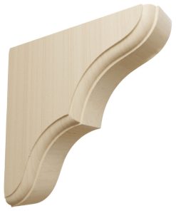 1 3/4"Wx5 1/2"Dx5 1/2"H Stratford Wood Bracket, Rubberwood, 4-Pack