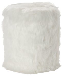 White Wood Contemporary Storage Stool 16" x 16" x 18"