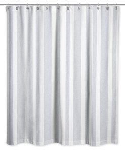 Textured Blue Stripes 71x74 Shower Curtain