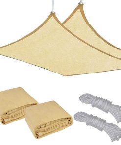 Yescom 2 Pack 20x16 Ft 97% UV Block Rectangle Sun Shade Sail HDPE Cover Net