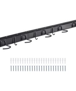 Yescom Bike Rack Storage Hanger 5 Bicycles Wall Mount Holder 3 Rails 8 Hooks