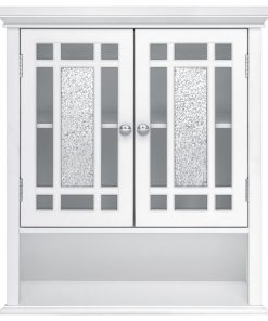 Wooden Bathroom Wall Storage Cabinet 2 Door
