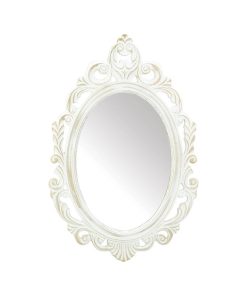 Zingz & Thingz Antiqued Decorative Wall Mirror in White